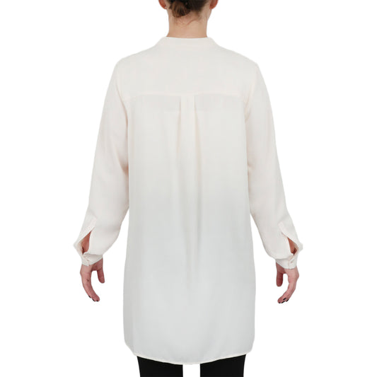 Popover Blouse With Side Slits