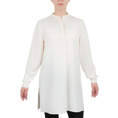 Popover Blouse With Side Slits