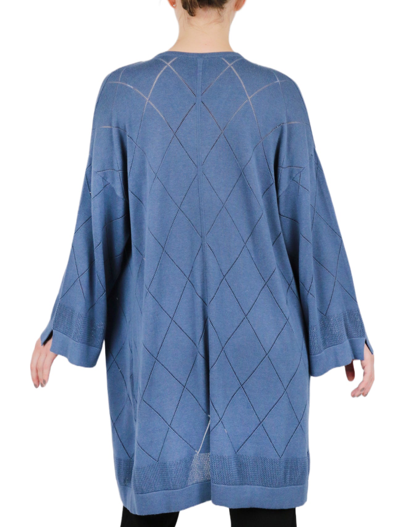  Anne Klein Stitch Detail Kimono Cardigan - Blue Jay - Bonton