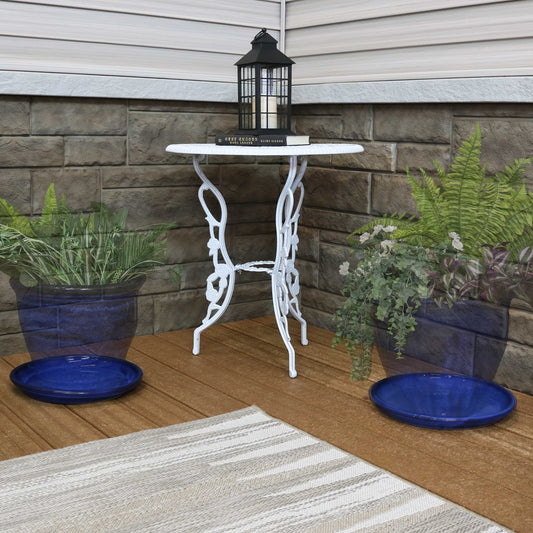 Ceramic High-Fired Glazed UV-Resistant and Frost-Resistant Flower Pot Planter Saucers Set of 4