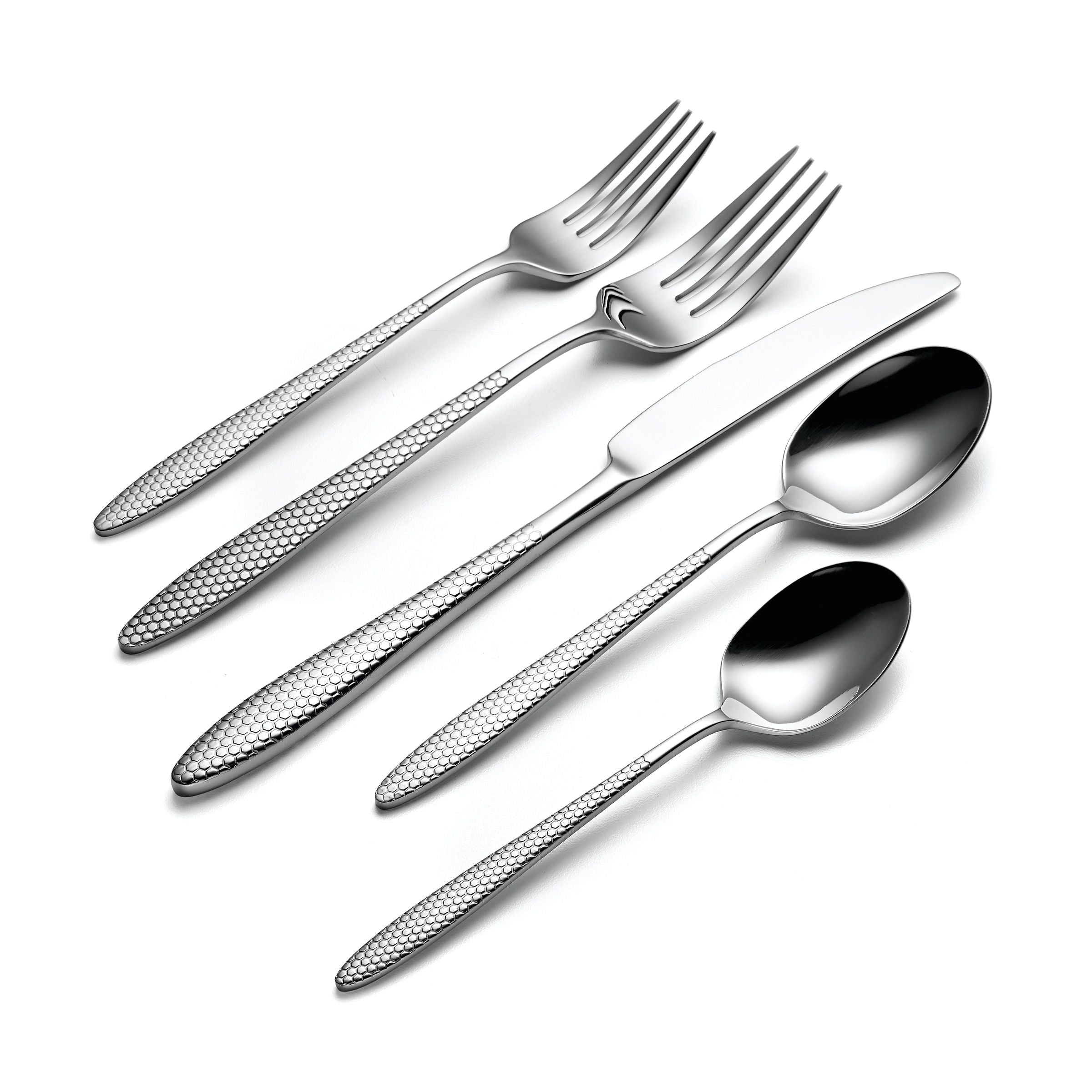  Oneida Bolla 20-Piece Flatware Set - Stainless Steel - Bonton