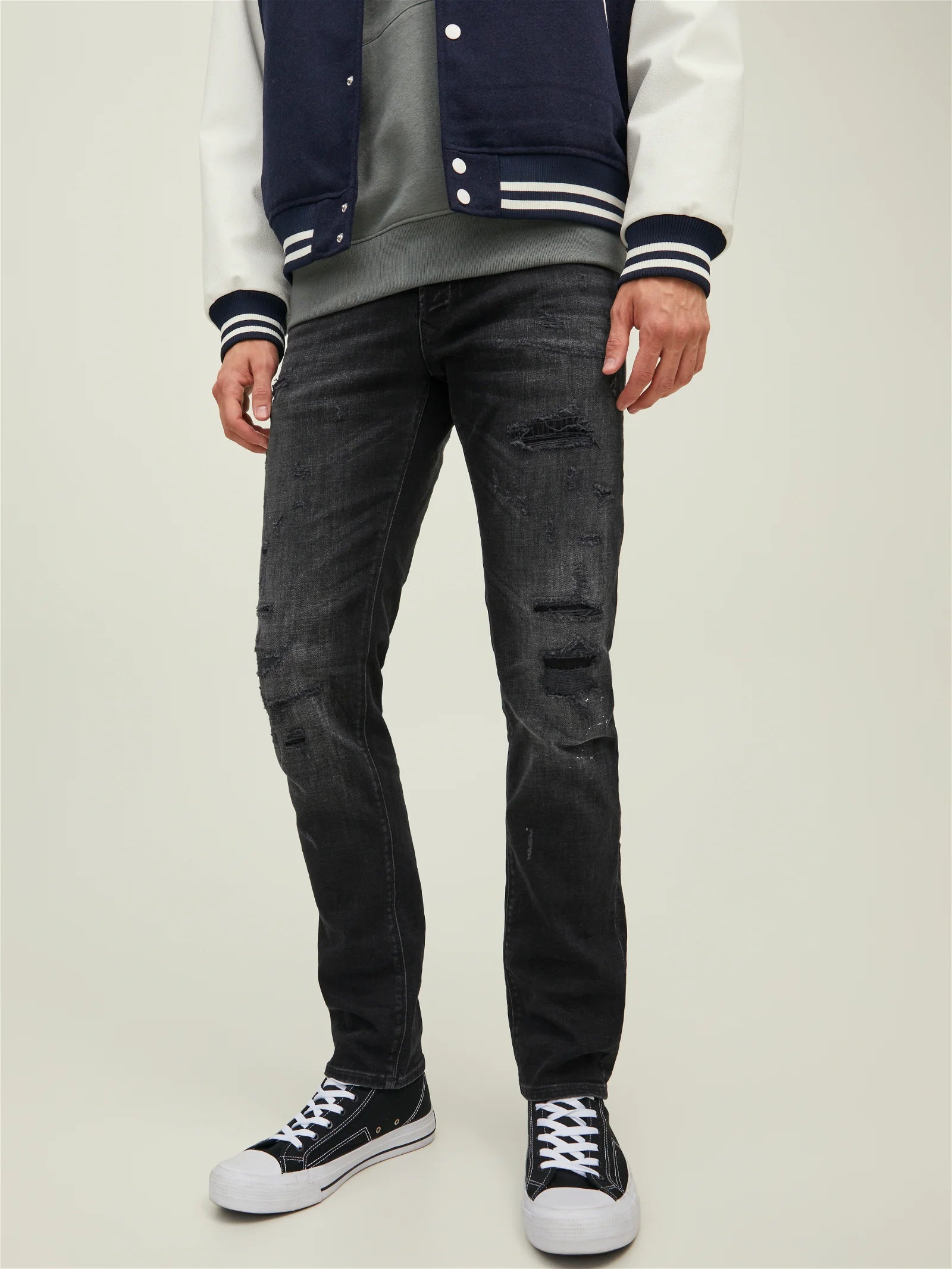  Jack & Jones Black Glenn Blair Jeans - Black Denim - Bonton