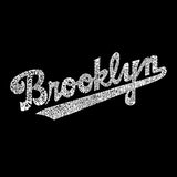 LA Pop Art Women's Word Art Crew Sweatshirt - Brooklyn Neighborhoods
