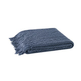 Woven Texture Solid Throw Cool Grey