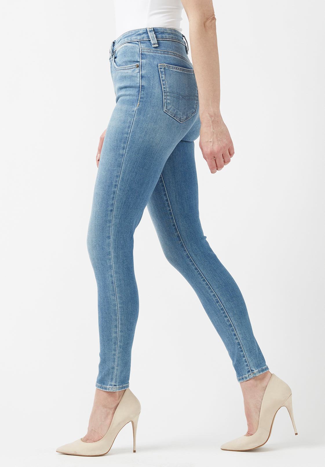  Buffalo David Bitton SKYLAR HIGH RISE SKINNY JEANS - LIGHT VINTAGE - Bonton