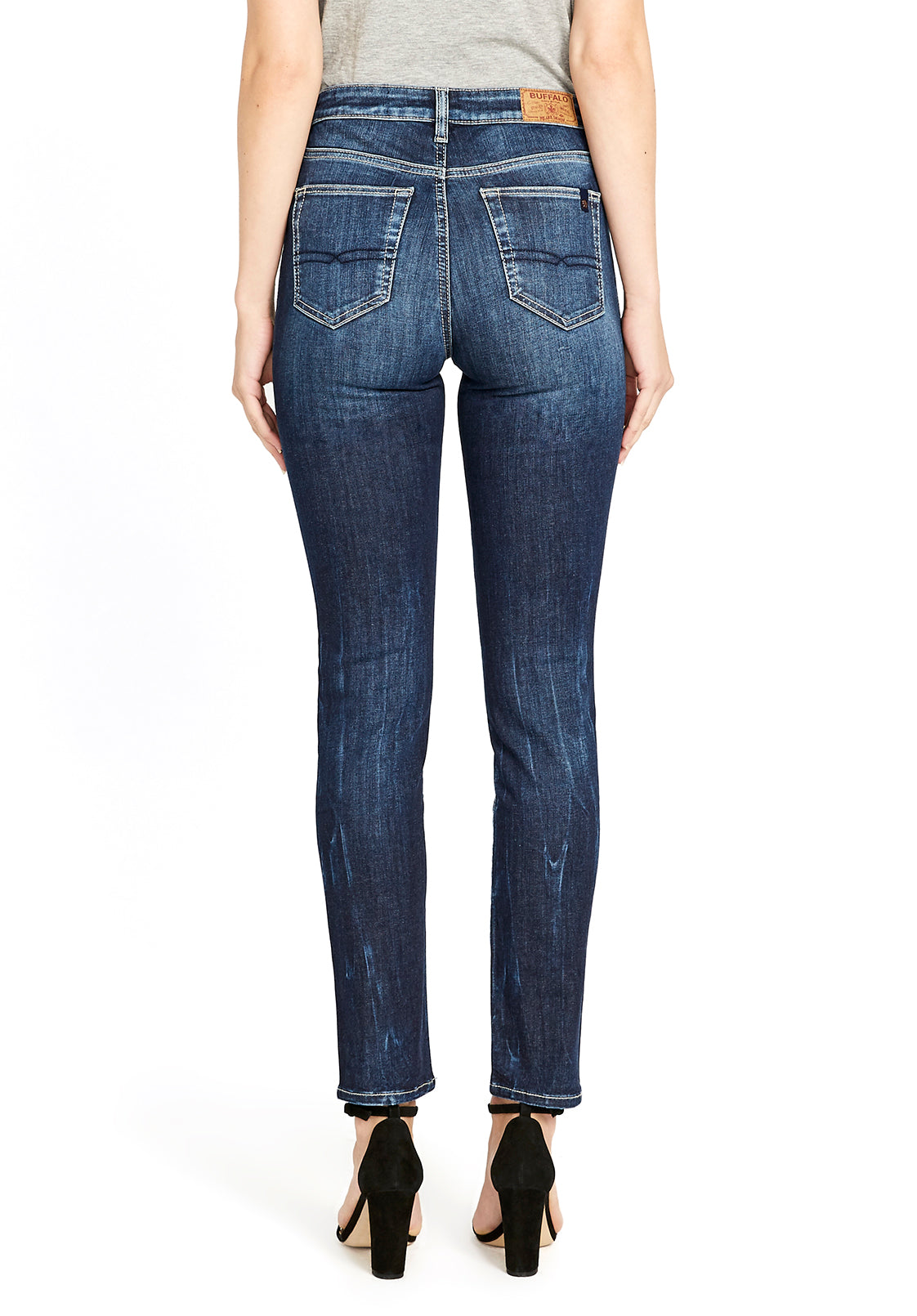  Buffalo David Bitton CARRIE MID RISE SLIM JEANS - RECKLESS BLUE - Bonton