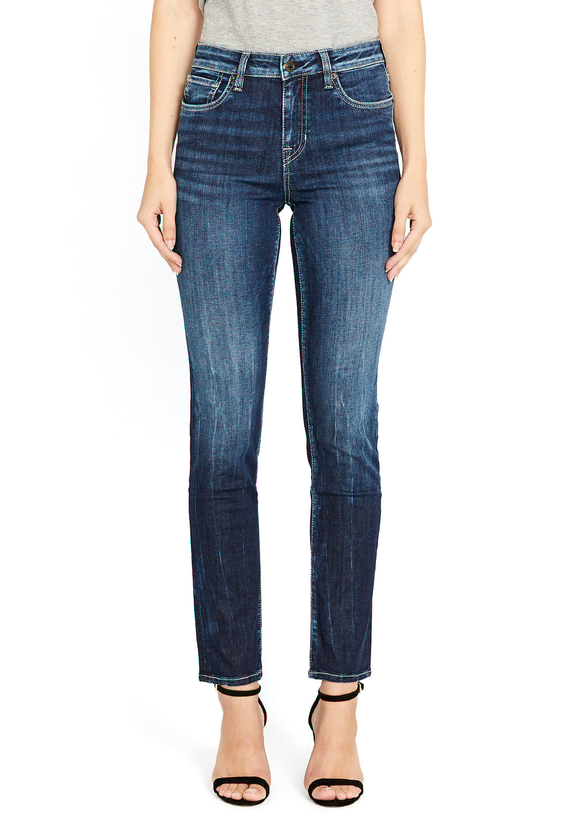  Buffalo David Bitton CARRIE MID RISE SLIM JEANS - RECKLESS BLUE - Bonton