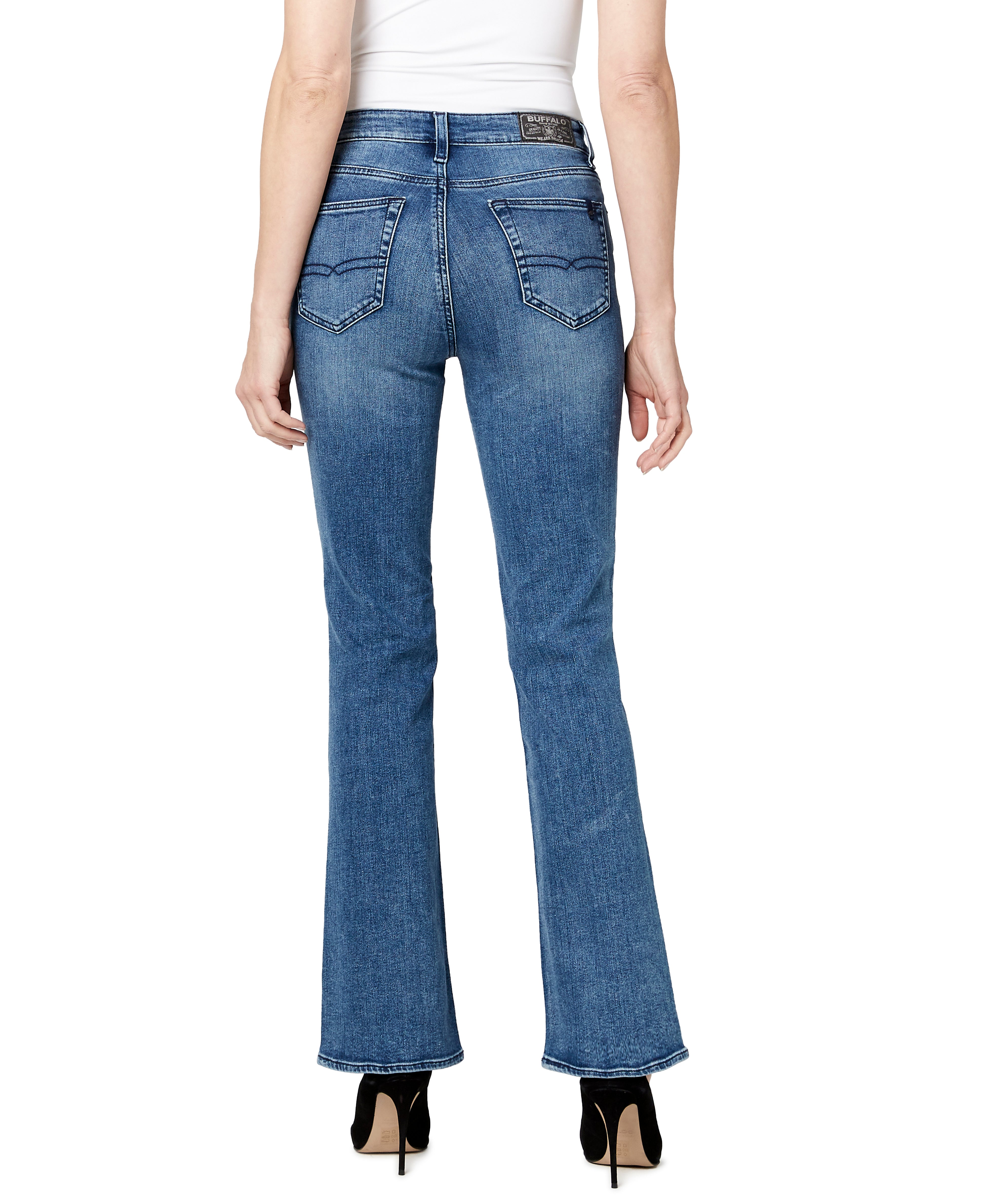  Buffalo David Bitton QUEEN MID RISE BOOTCUT JEANS - INDIGO - Bonton