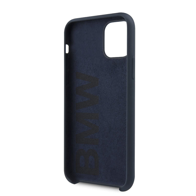 iPhone 11 Pro - Silicone Navy Signature Collection Metal Logo - BMW