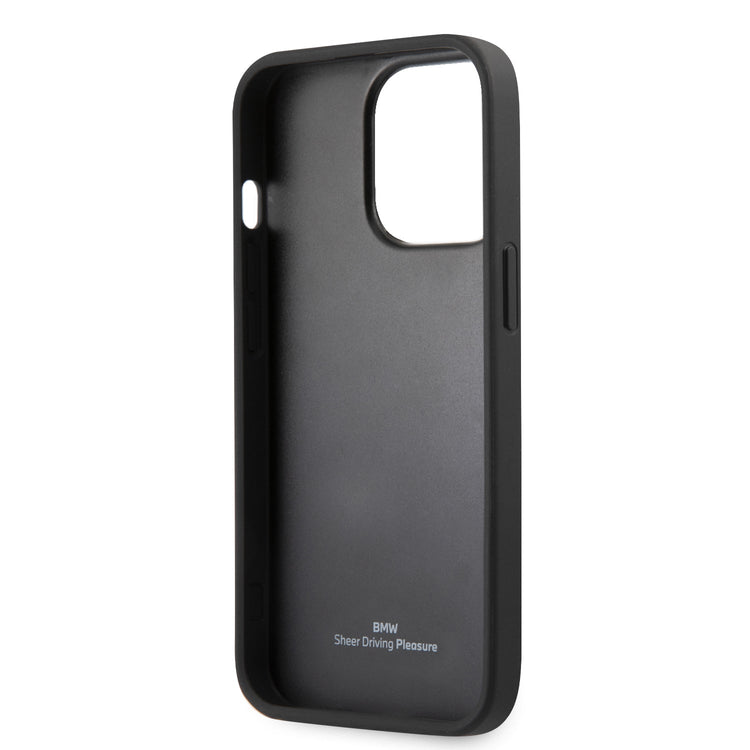 iPhone 13 Pro Max - Leather Grey Perforated Sides - BMW2