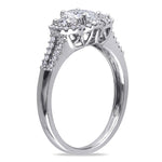 1 CT TW Diamond 3-Stone Engagement Ring in 14K White Gold