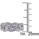 1/8 CT TW Diamond Sterling Silver Braided Ring