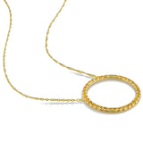 Citrine Open Circle Necklace