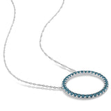 London Blue Topaz Open Circle Necklace