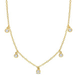 1/6 Carat TW Lab Created Diamond 18kt Yellow Gold Plated Sterling Silver Necklace