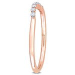 1/10 CT TW Diamond 14k Pink Gold Semi Eternity Ring Set
