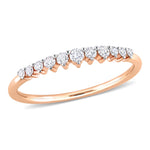 1/5 CT Diamond 14k Pink Gold Semi Eternity Ring