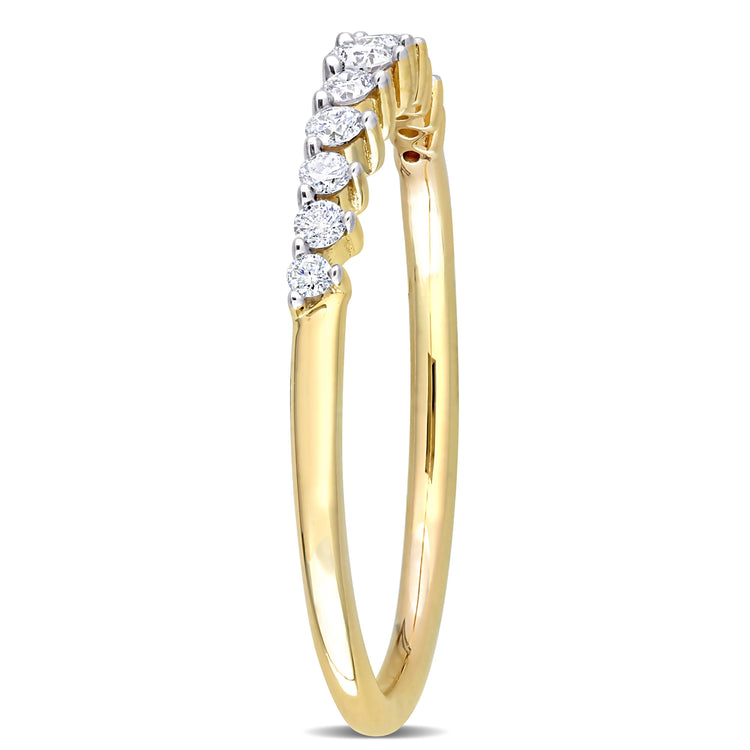1/5 CT Diamond 10k White Gold Semi Eternity Ring