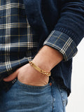 Men's Gold Curb Link ID Bracelet