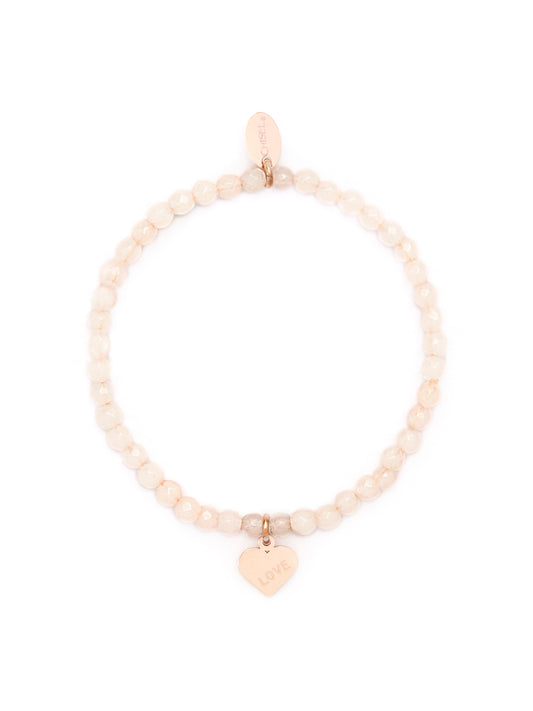 Pink Heart Jade Bracelet