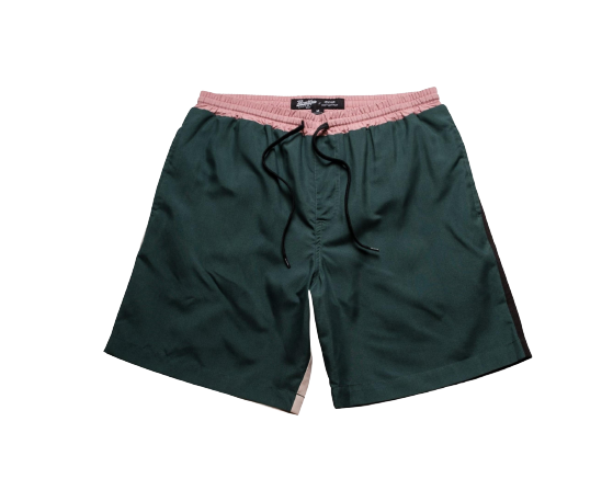 Hunter Green Color Block Swim Shorts
