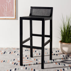 Saito Low Back Cane Bar Stool