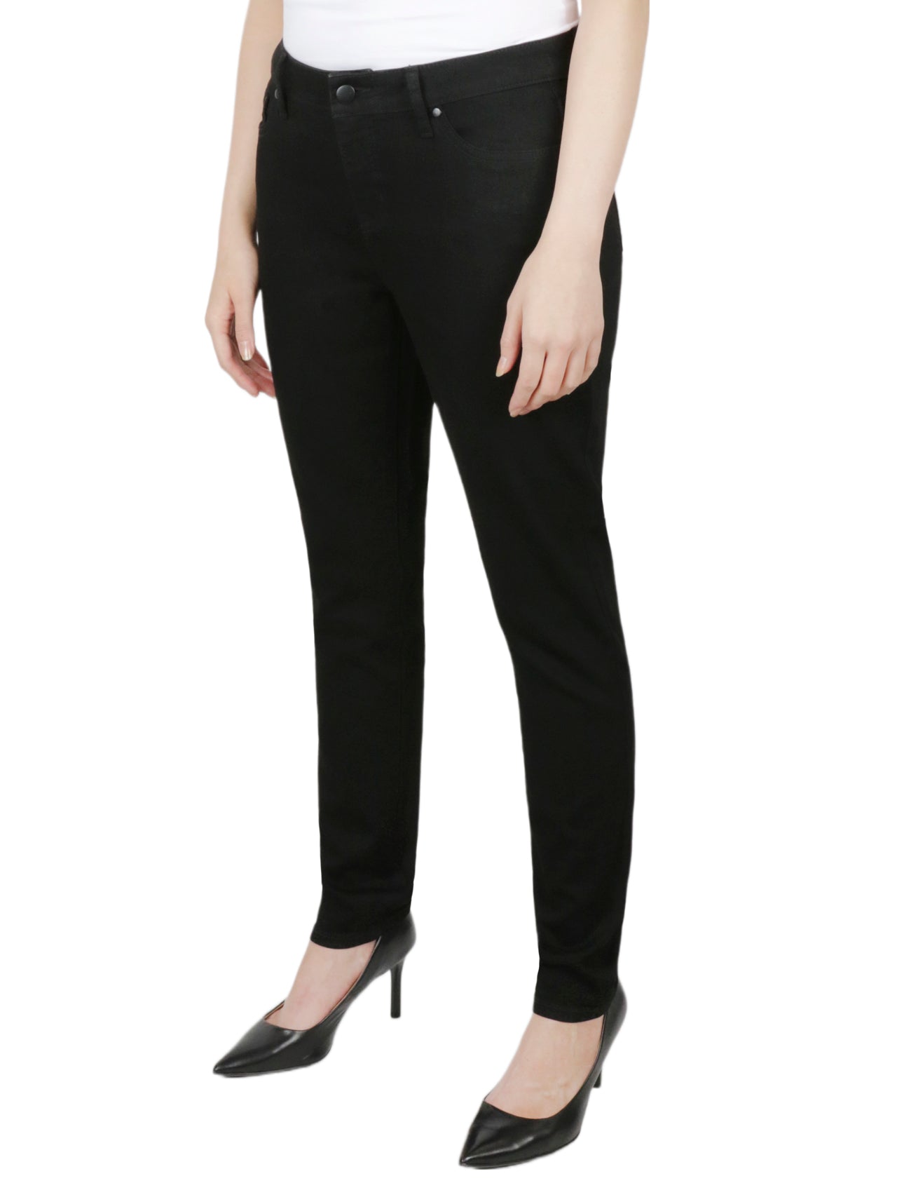  Relativity Plus 5 Pocket Skinny Jeans - Black - Bonton