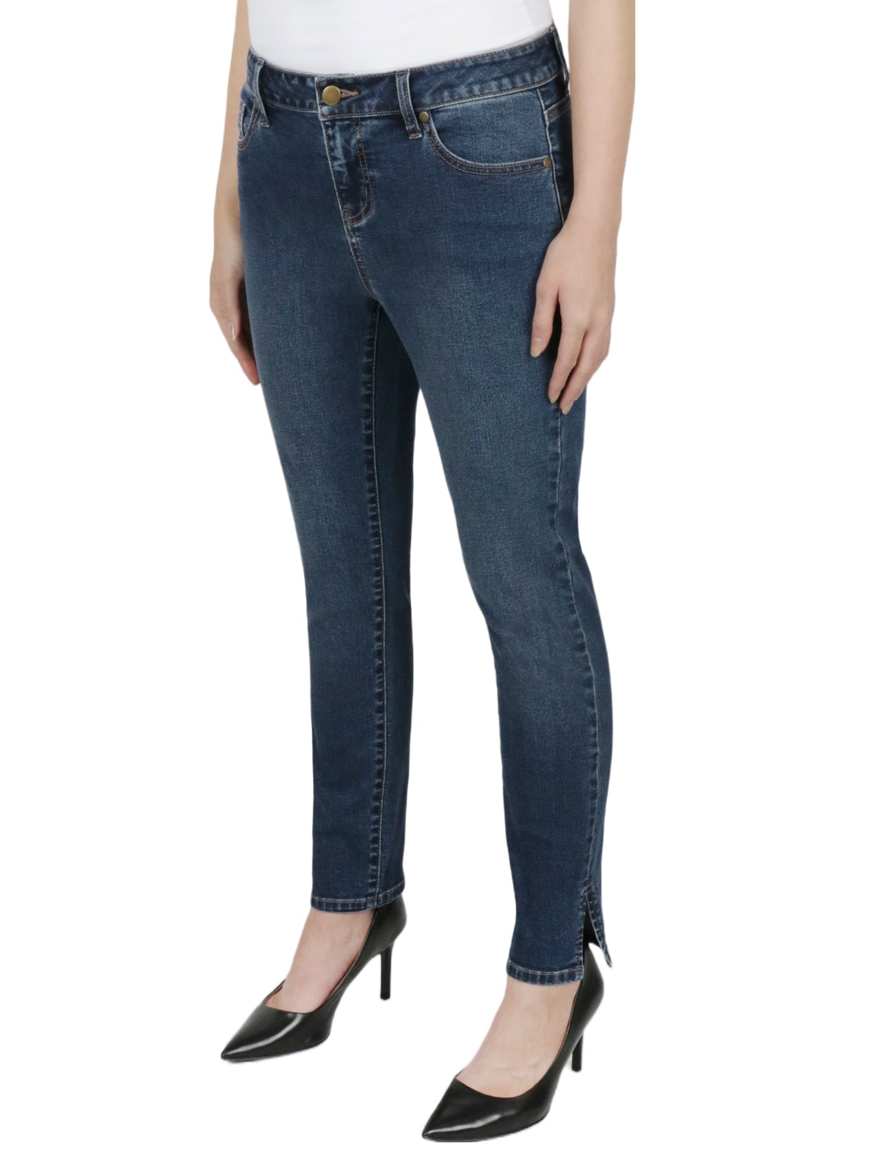  Relativity Plus Ankle Jeans - Dark Wash - Bonton