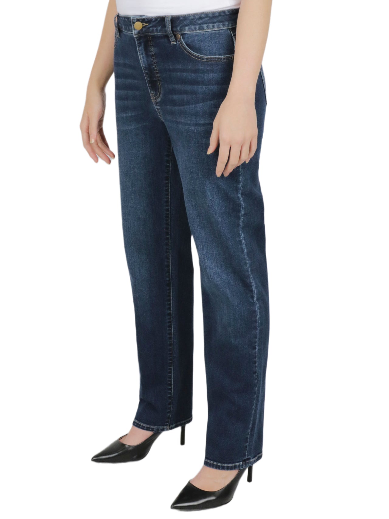  Relativity Plus Straight Leg Jeans - Dark Wash - Bonton