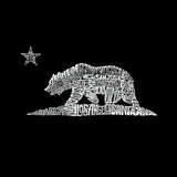 LA Pop Art Women's Premium Word Art Flowy Tank Top - California Bear