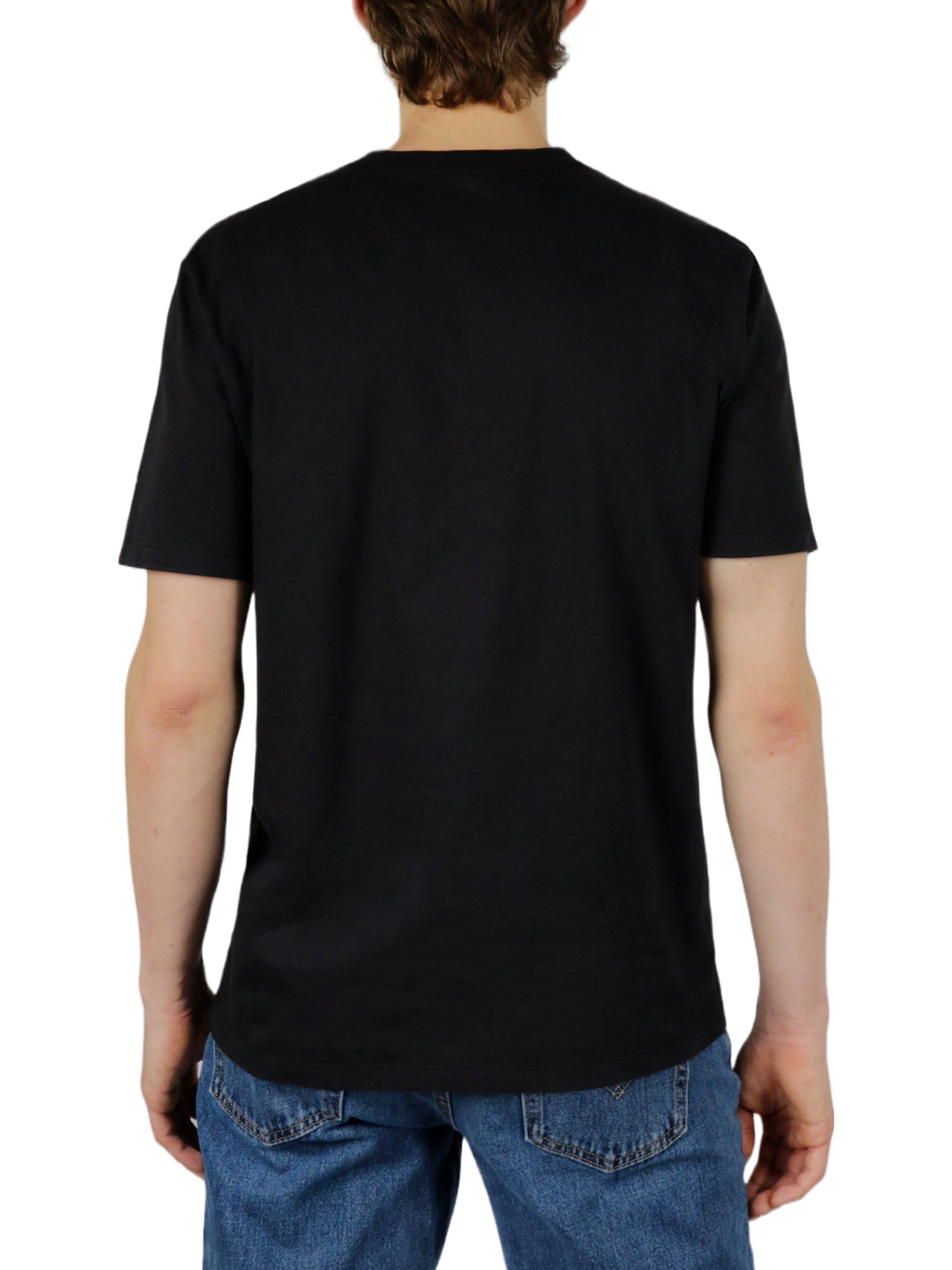  Calvin Klein Short Sleeves Monogram Crew - Black - Bonton