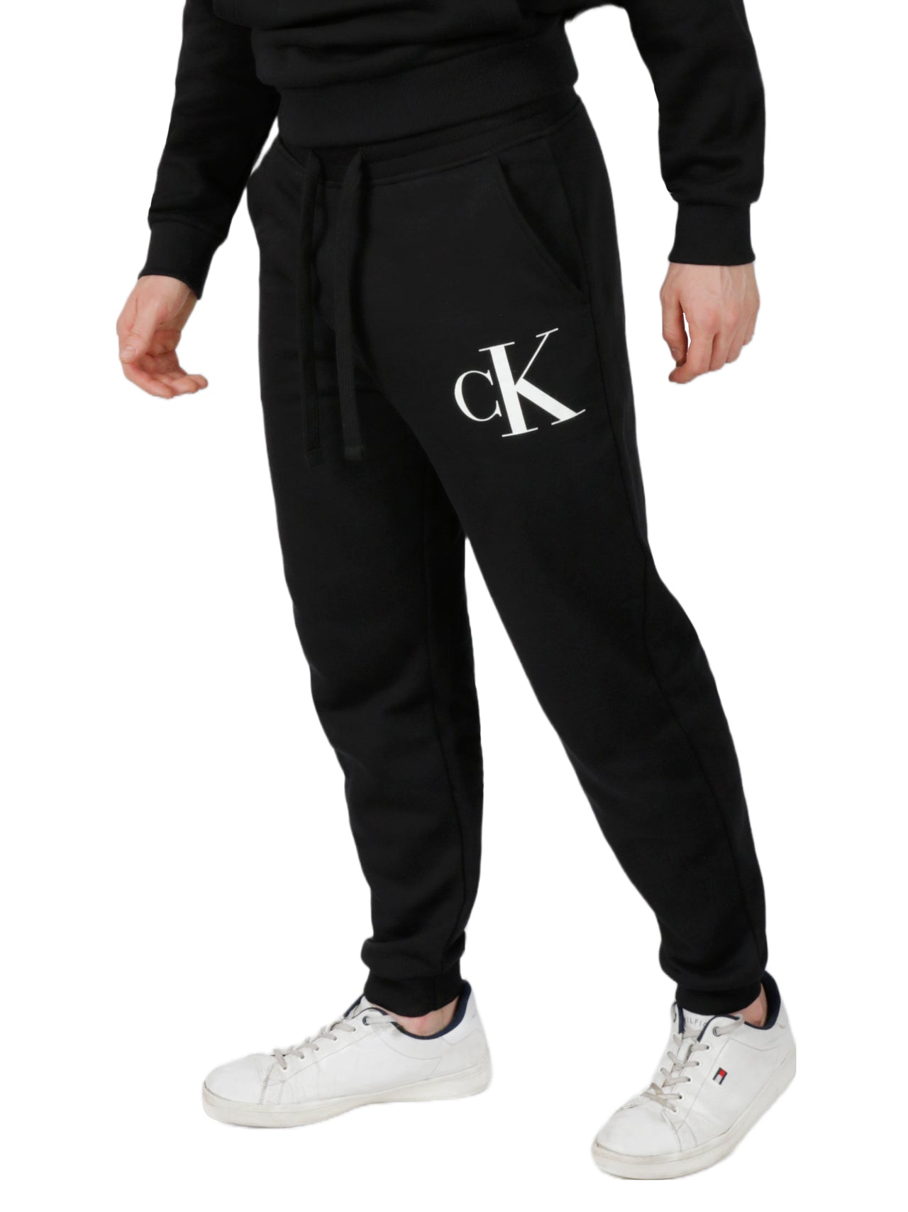  Calvin Klein Monogram Fleece Jogger - Black Beauty - Bonton