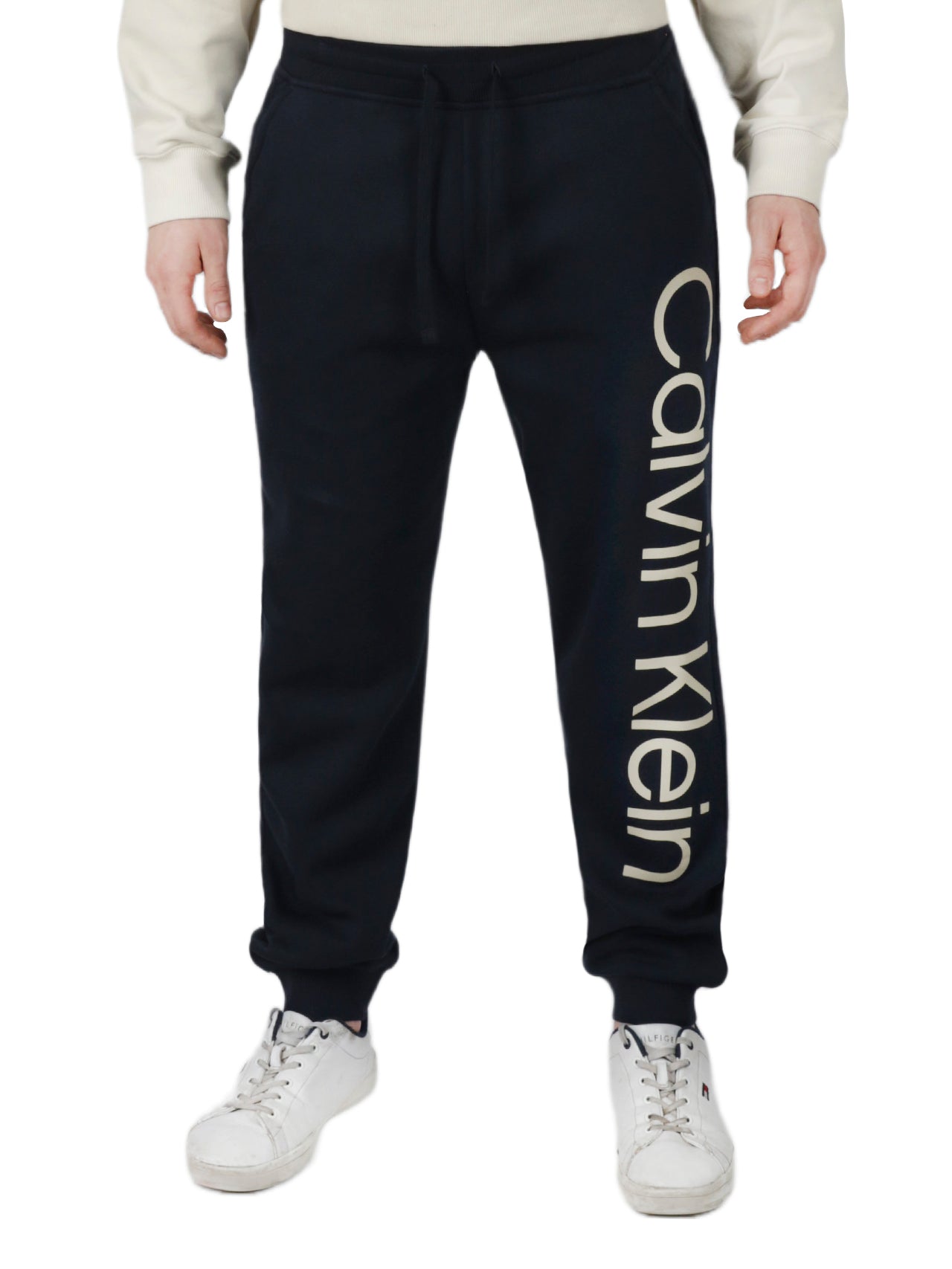  Calvin Klein Ck Logo Fleece Jogger - Dark Sapphire - Bonton