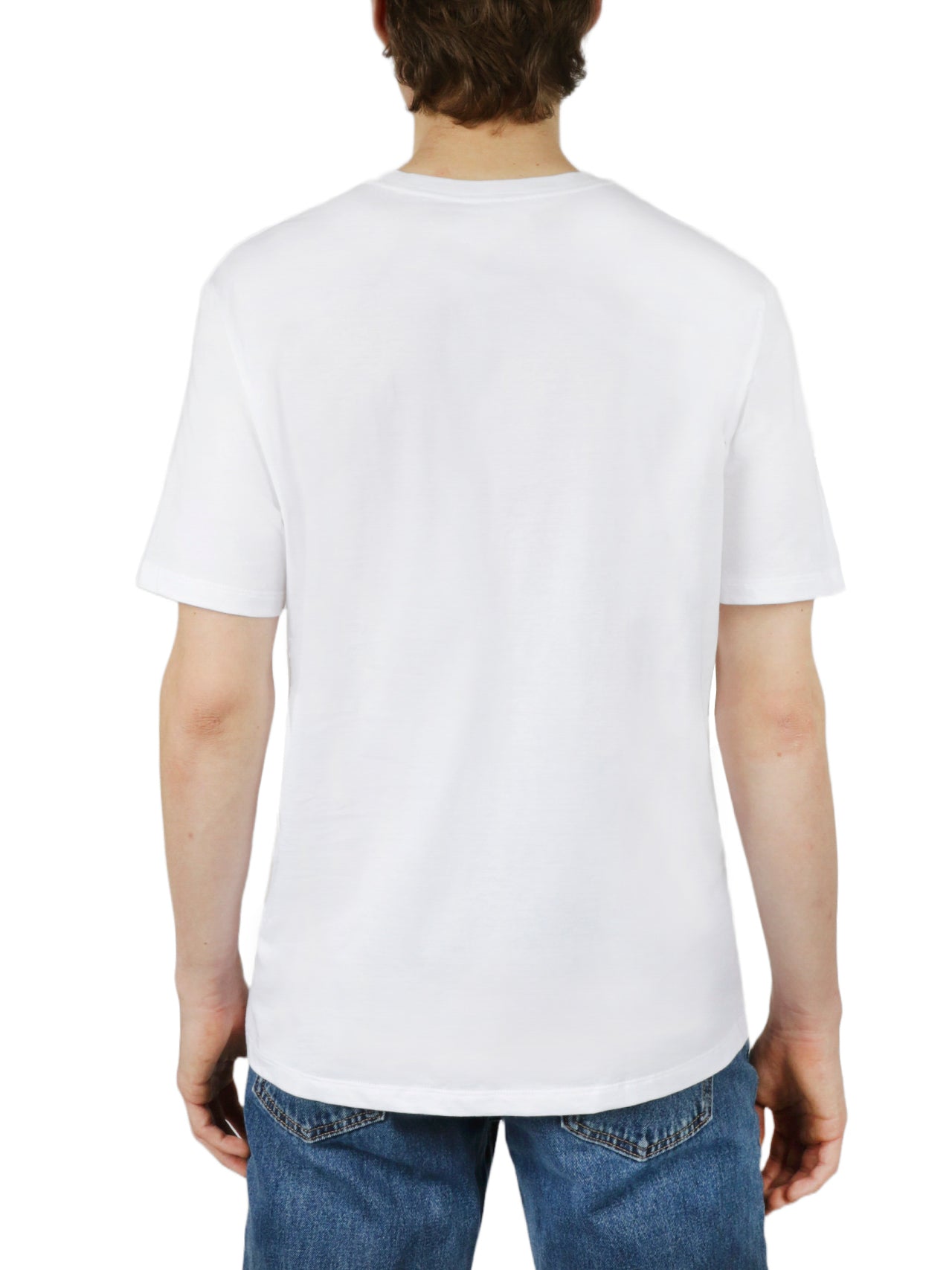  Calvin Klein Short Sleeves Vibrant Block Tee - Brilliant White - Bonton