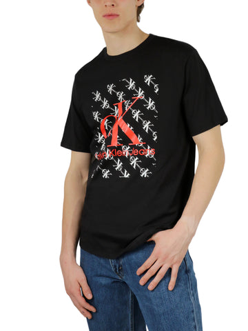 Short Sleeves Block Monogram Jean Tee