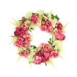 30" Peony, Hydrangea and Astilbe Wreath