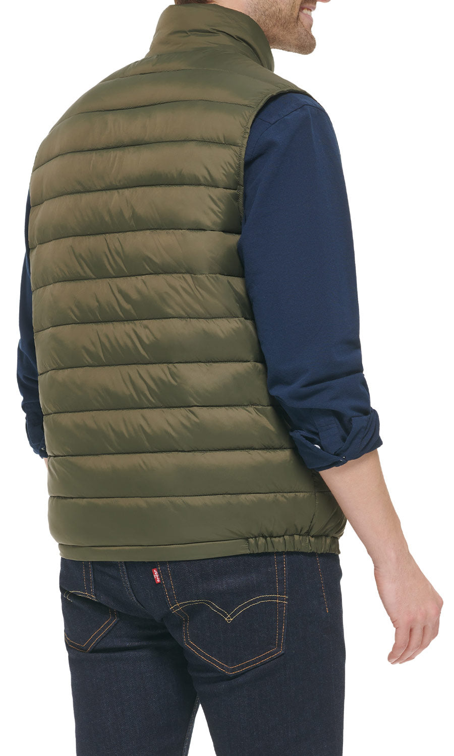  Cole Haan Men's Puffer Vest with Zipper Front - Burnt Orange - Bonton