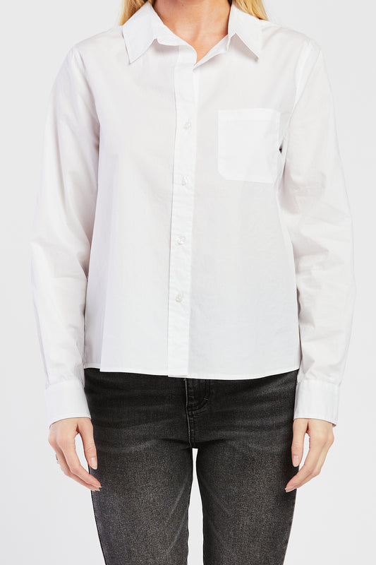 Chelina White Shirt with Long Sleeves