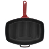 French Rectangular Enameled Cast Iron Grill Pan
