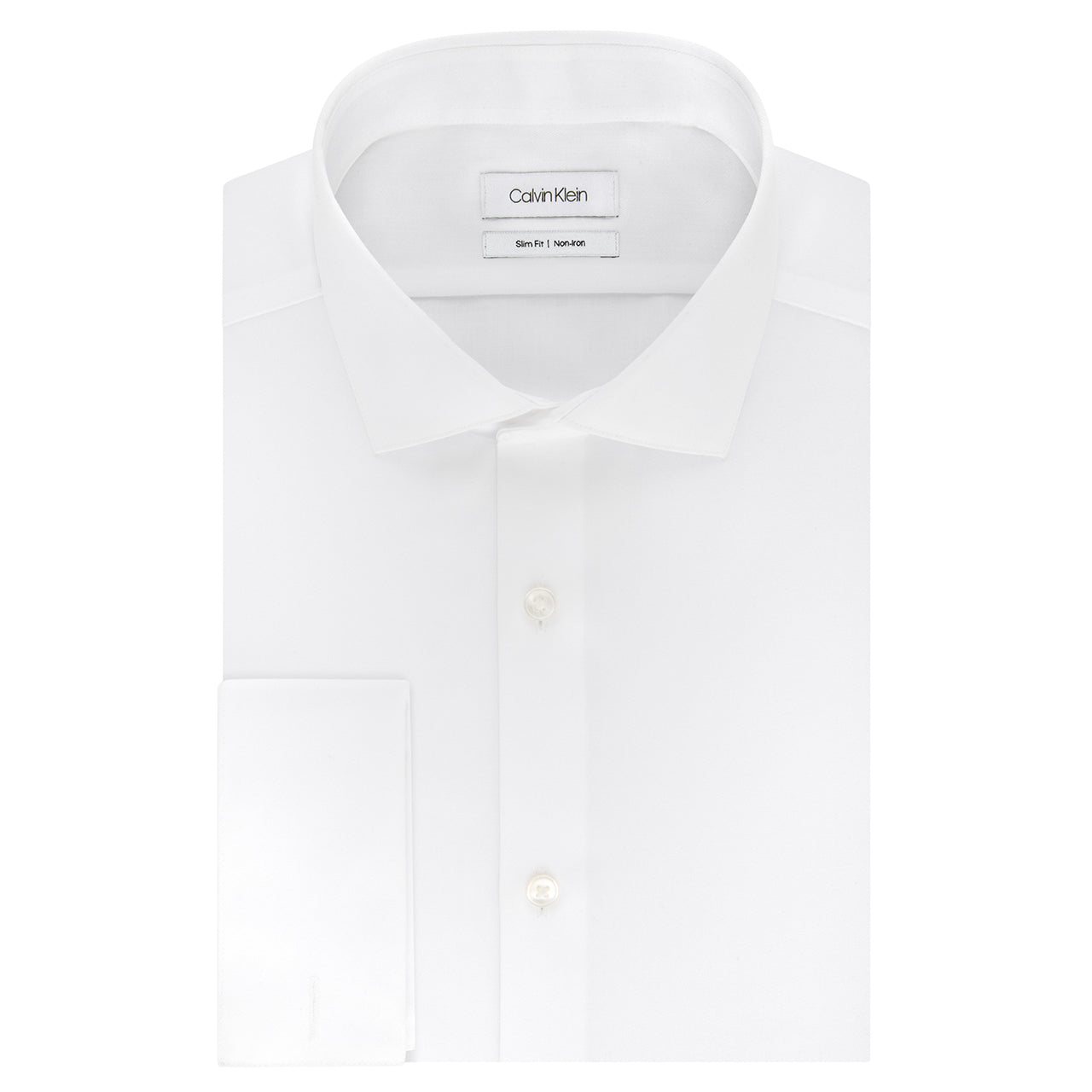  Calvin Klein Calvin Klein FORMAL Slim Fit Non Iron Twill Shirt - White - Bonton