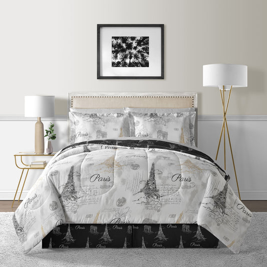 Paris Sketch 8 Piece Comforter Set