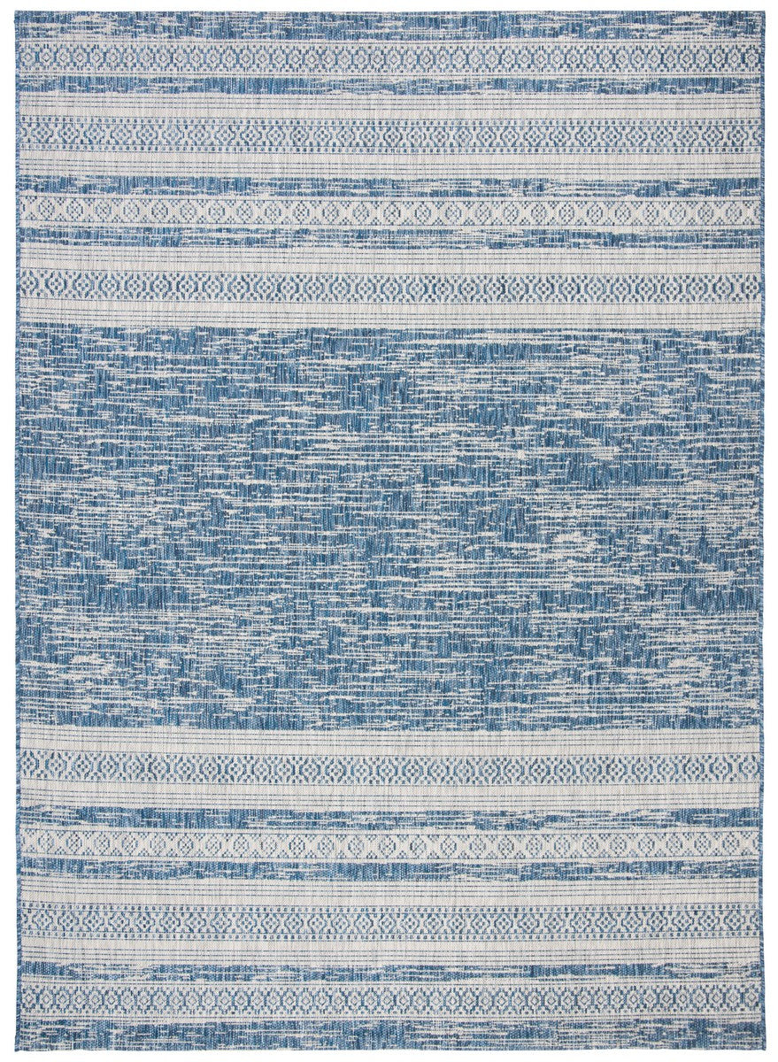  Safavieh Santorini Beach 1 Indoor / Outdoor Rug - Aqua / Grey - Bonton