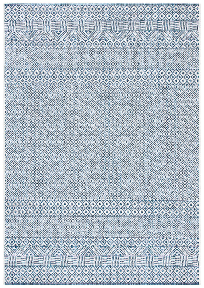  Safavieh Courtyard 8235 Indoor / Outdoor Rug - Aqua / Navy - Bonton