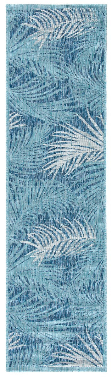  Safavieh Courtyard 8557 Indoor / Outdoor Rug - Aqua / Navy - Bonton