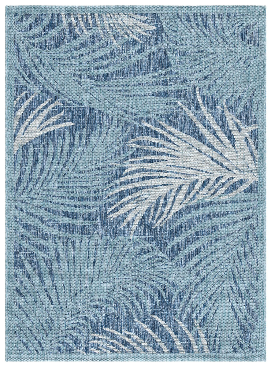  Safavieh Courtyard 8557 Indoor / Outdoor Rug - Aqua / Navy - Bonton