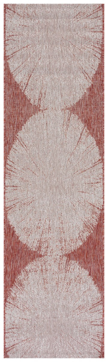  Safavieh Courtyard 8893 Indoor / Outdoor Rug - Beige / Red - Bonton