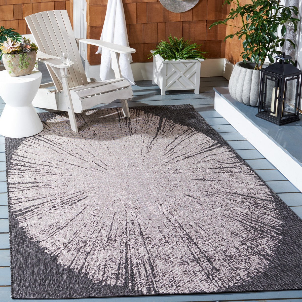  Safavieh Courtyard 8893 Indoor / Outdoor Rug - Beige / Red - Bonton