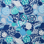 Ornaments Blue & White Tablecloth Round