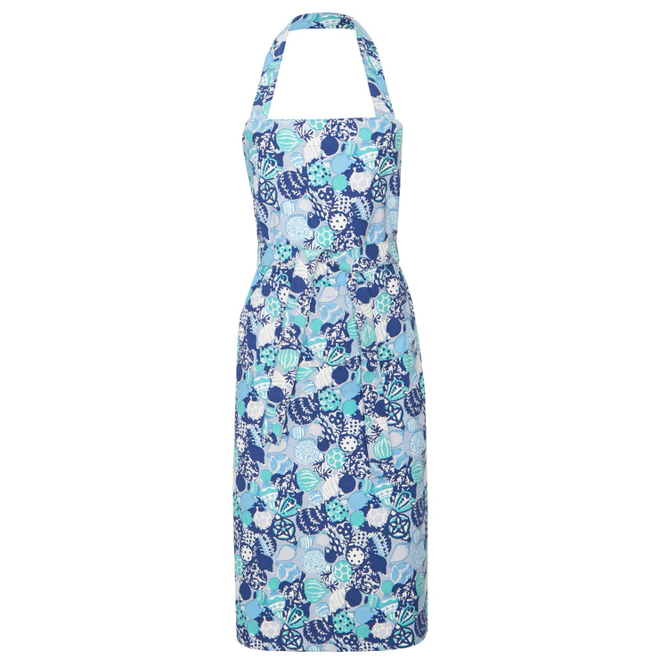 Ornaments Blue and White Apron