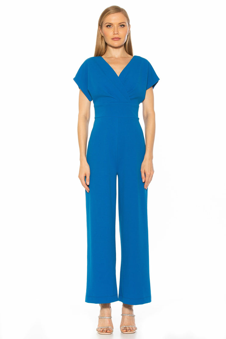 Adella Surplice Neckline Jumpsuit